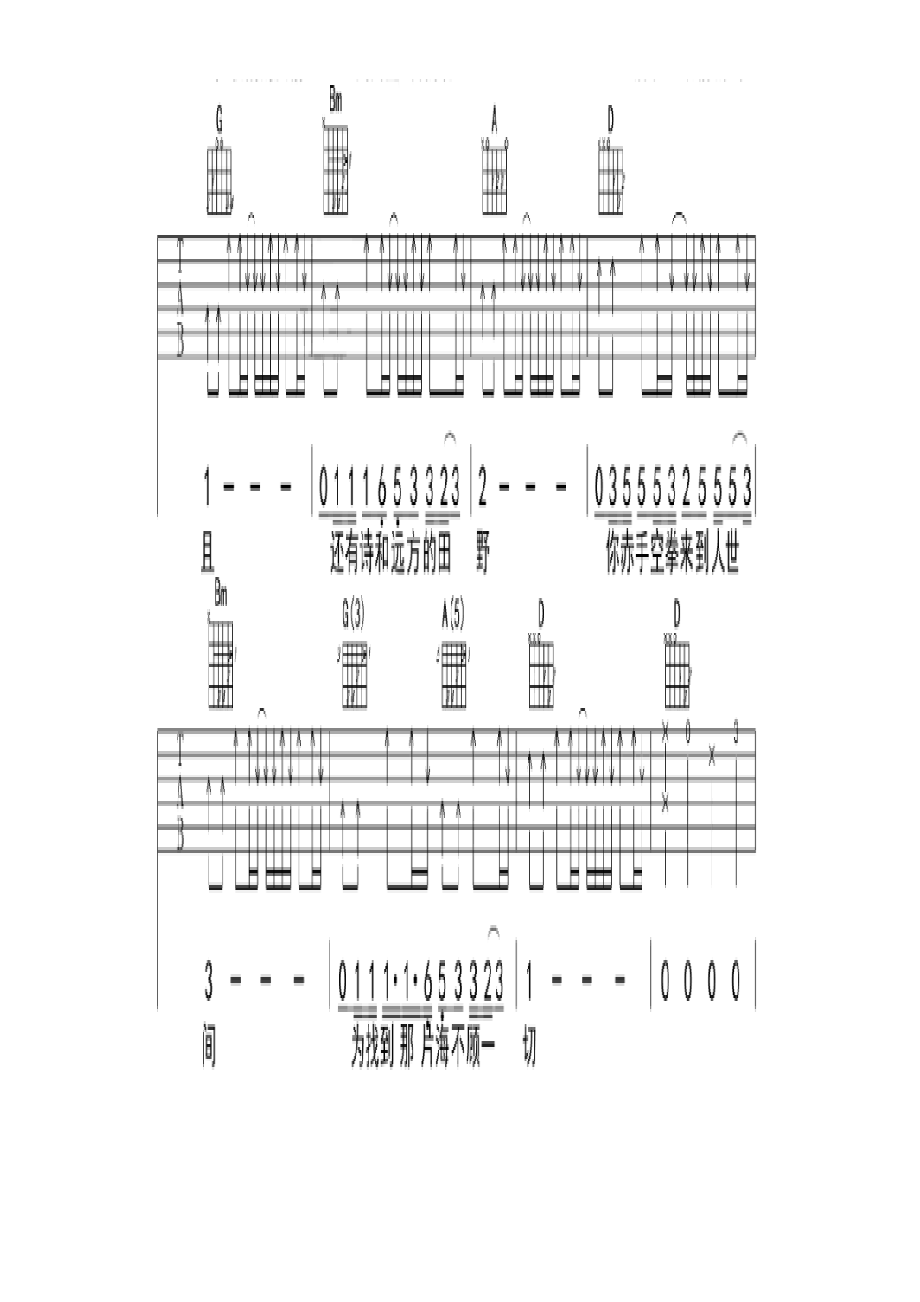 许巍《生活不止眼前的苟且》吉他谱A调 吉他谱_1.docx_第2页