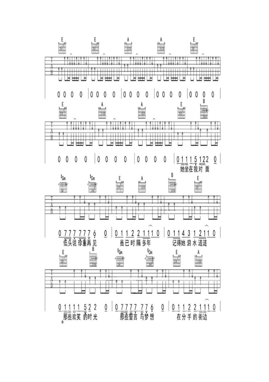 许巍《生活不止眼前的苟且》吉他谱A调 吉他谱_1.docx_第3页