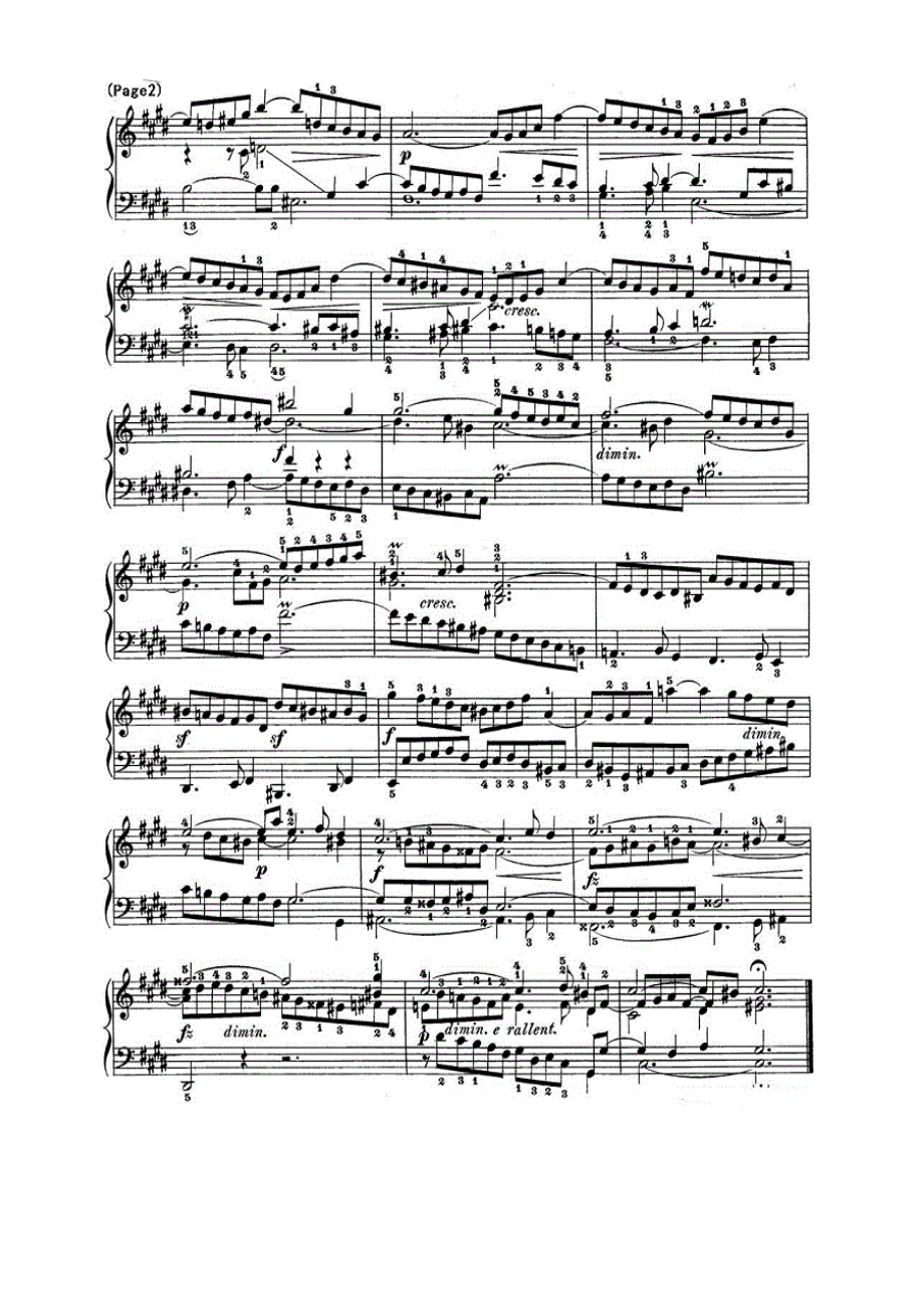 巴赫《平均律钢琴曲集·第一卷》之前奏曲（NO.4） 钢琴谱.docx_第2页