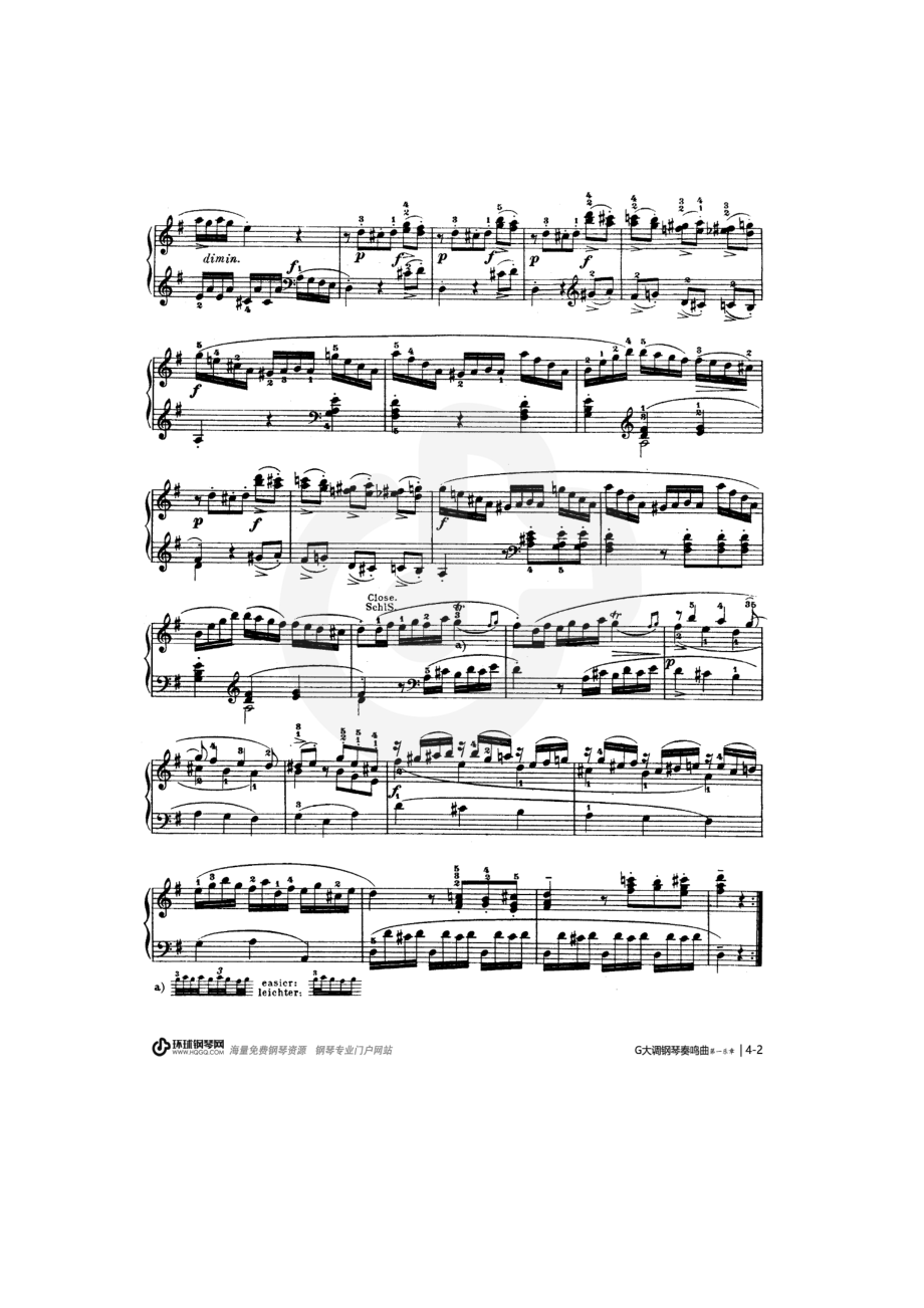 G大调奏鸣曲（K.283 第一乐章） 钢琴谱.docx_第2页