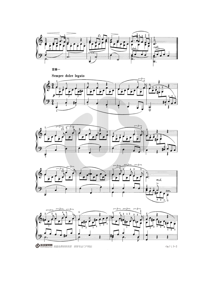 威柏C大调变奏曲Op.7 钢琴谱.docx_第2页