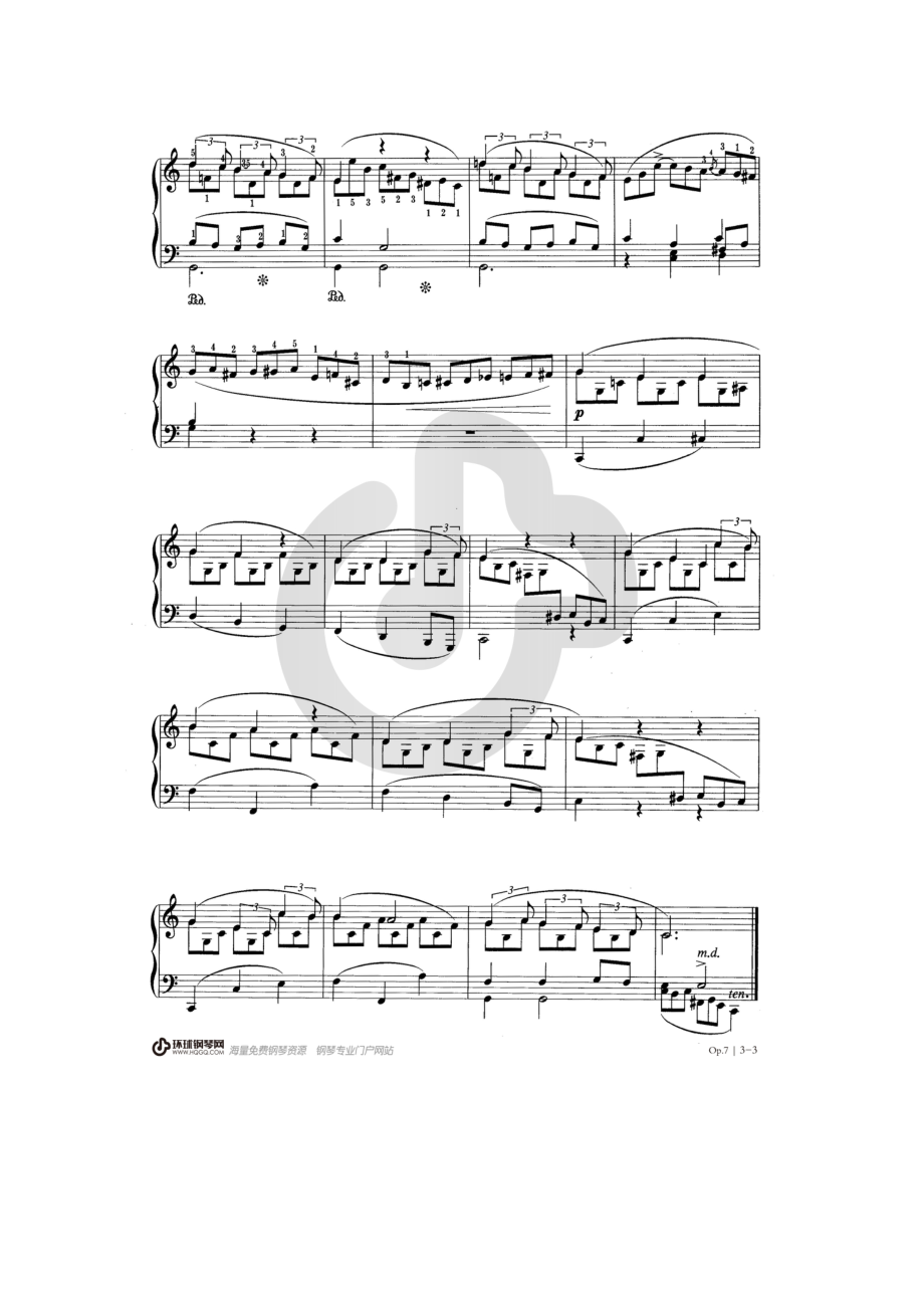 威柏C大调变奏曲Op.7 钢琴谱.docx_第3页