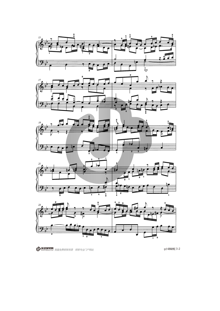 g小调赋格（10级）——上海音乐学院钢琴考级曲集2018 钢琴谱.docx_第2页
