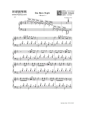 One More Night（钢琴版） 钢琴谱_1.docx