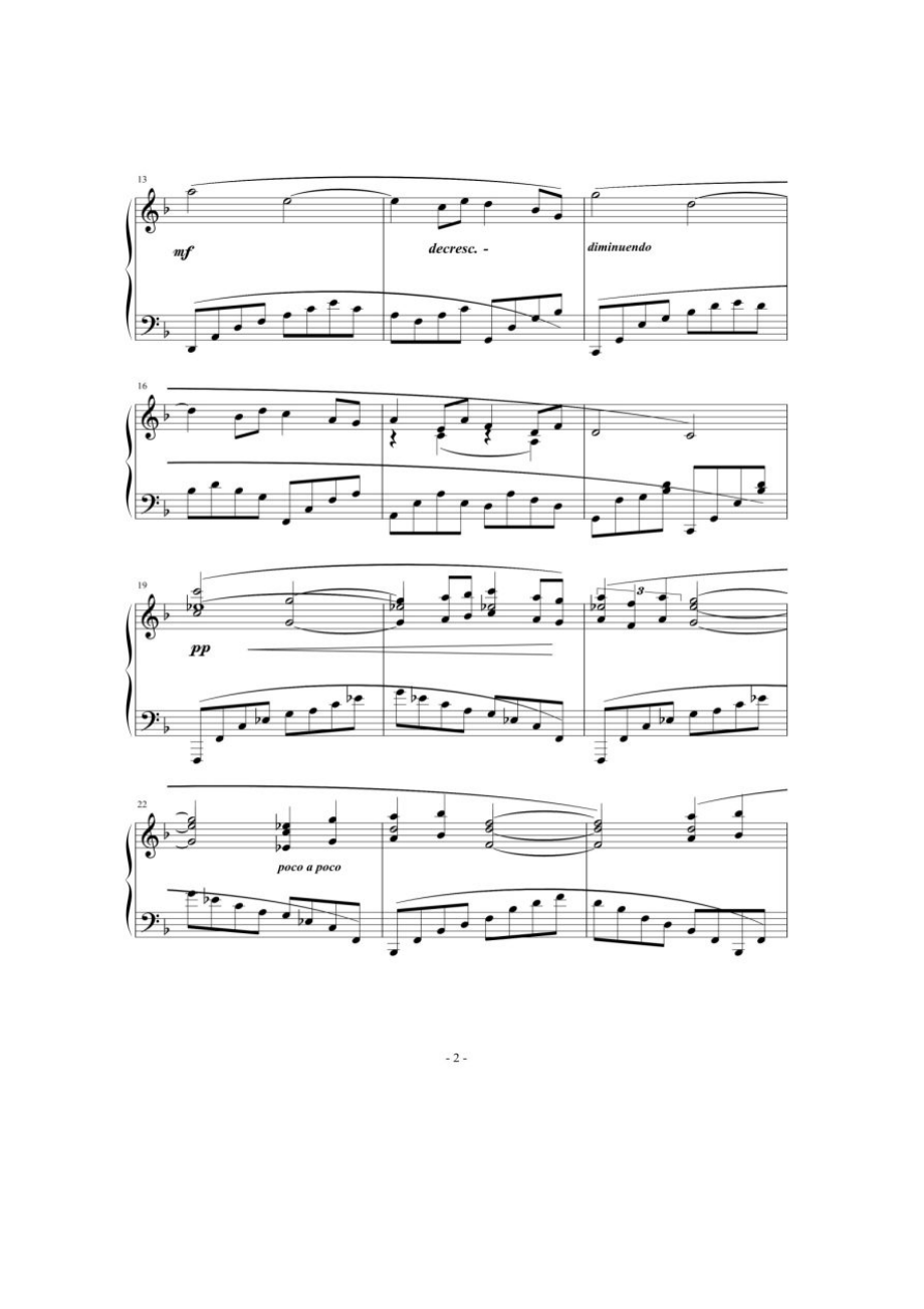 梦幻曲 钢琴谱 – 德彪西 钢琴谱_1.docx_第2页