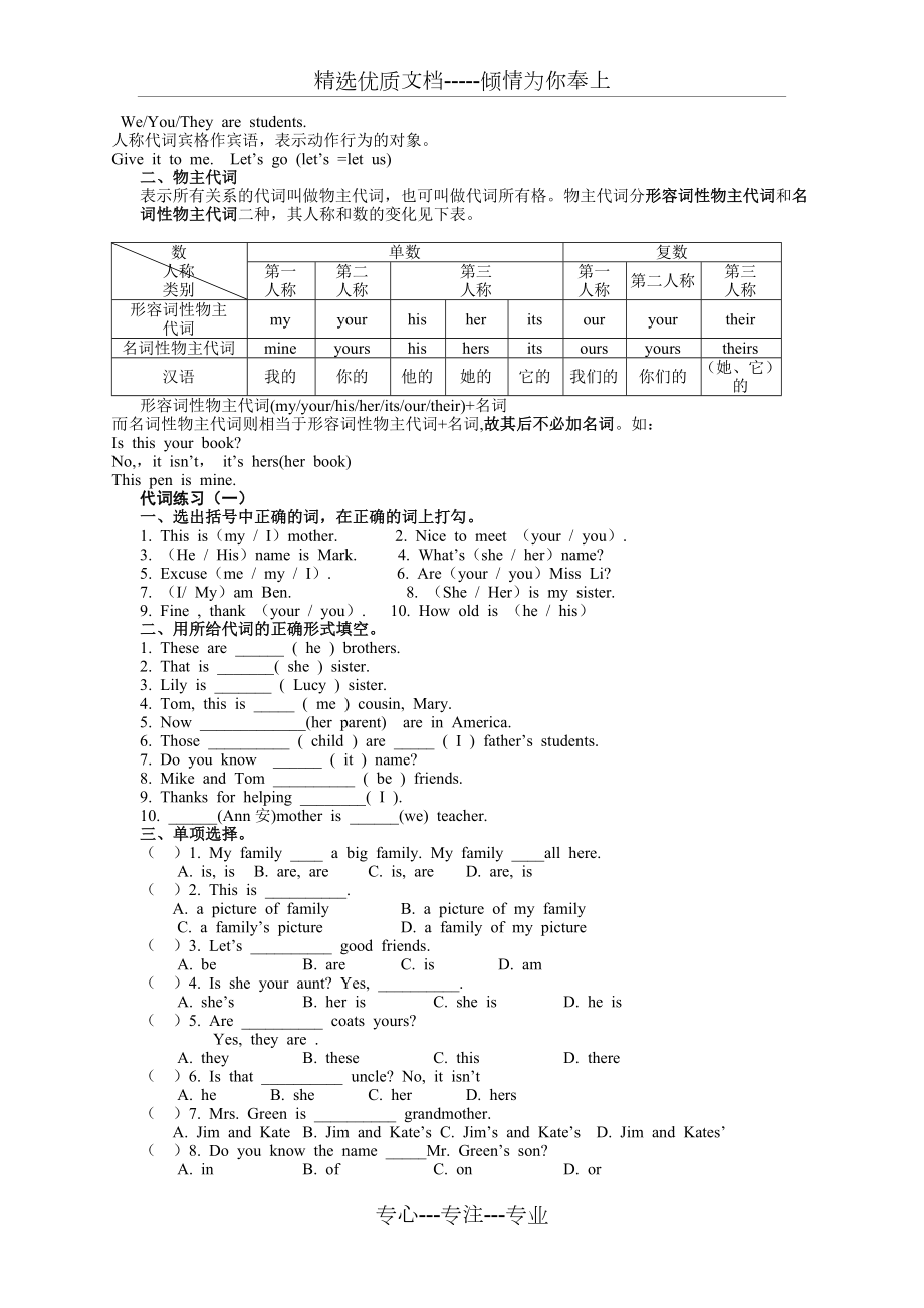 初一英语语法知识点总结复习(超详细).doc_第2页