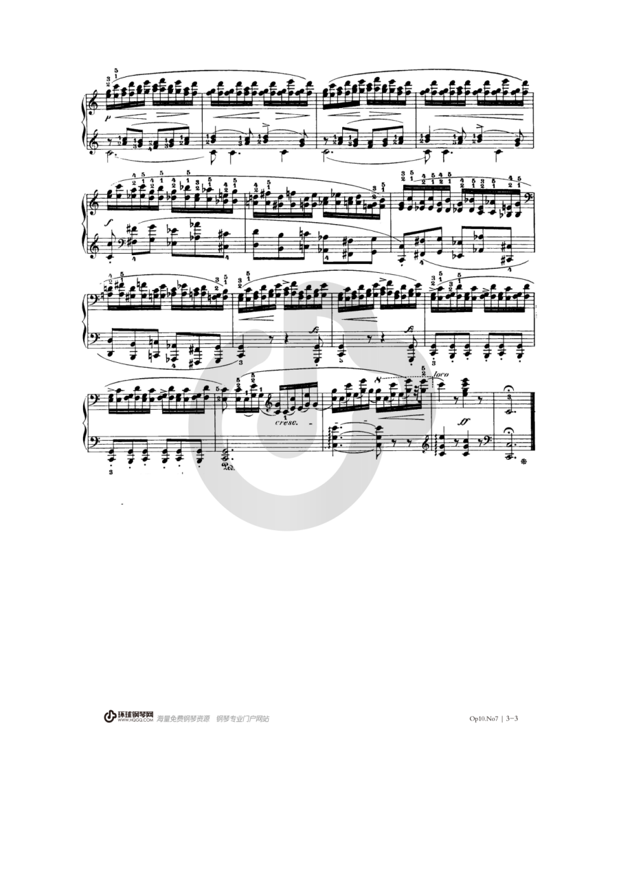 肖邦练习曲Op10No7C大调练习曲 钢琴谱.docx_第3页