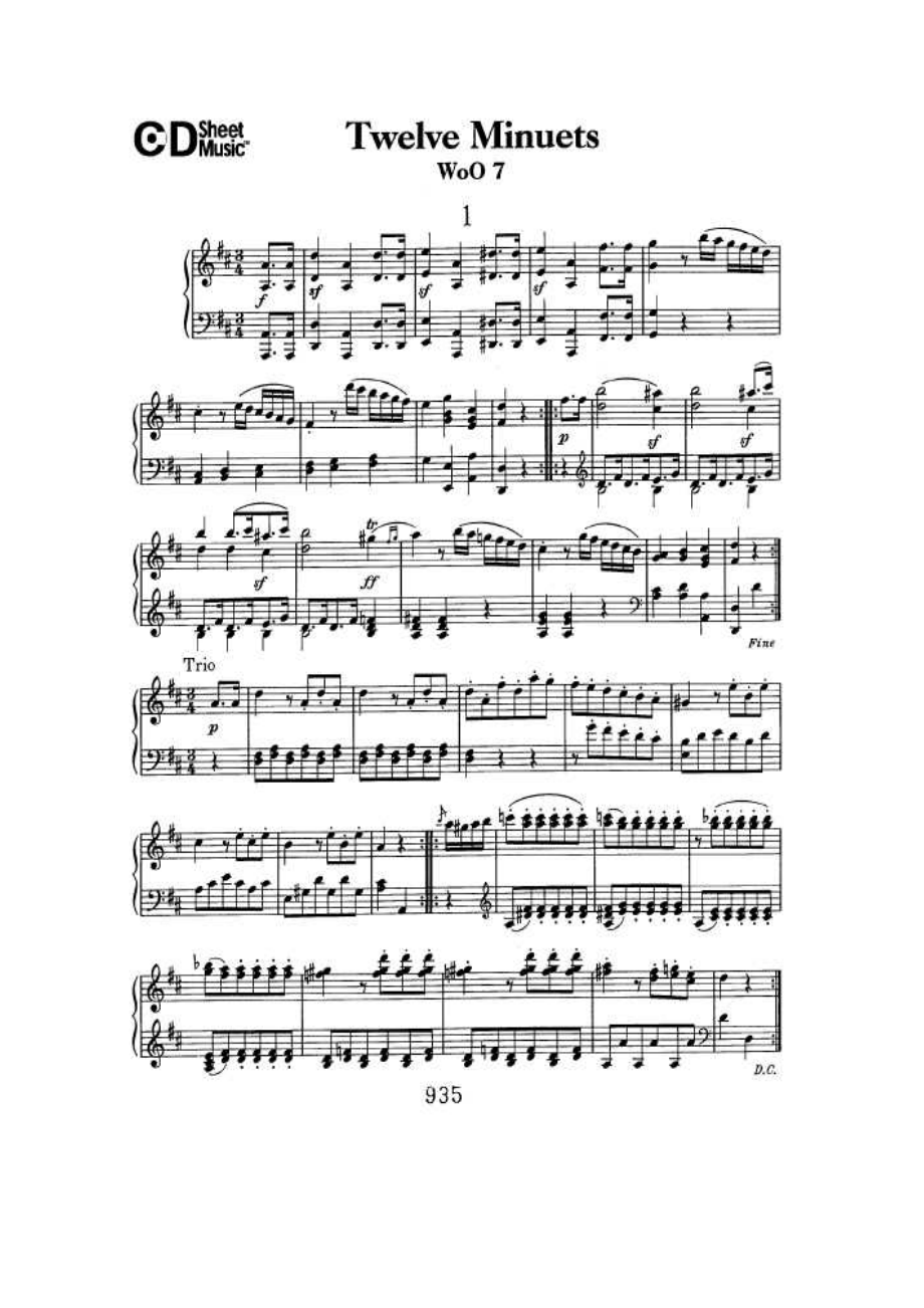 小步舞曲（WOO7） 钢琴谱.docx_第1页