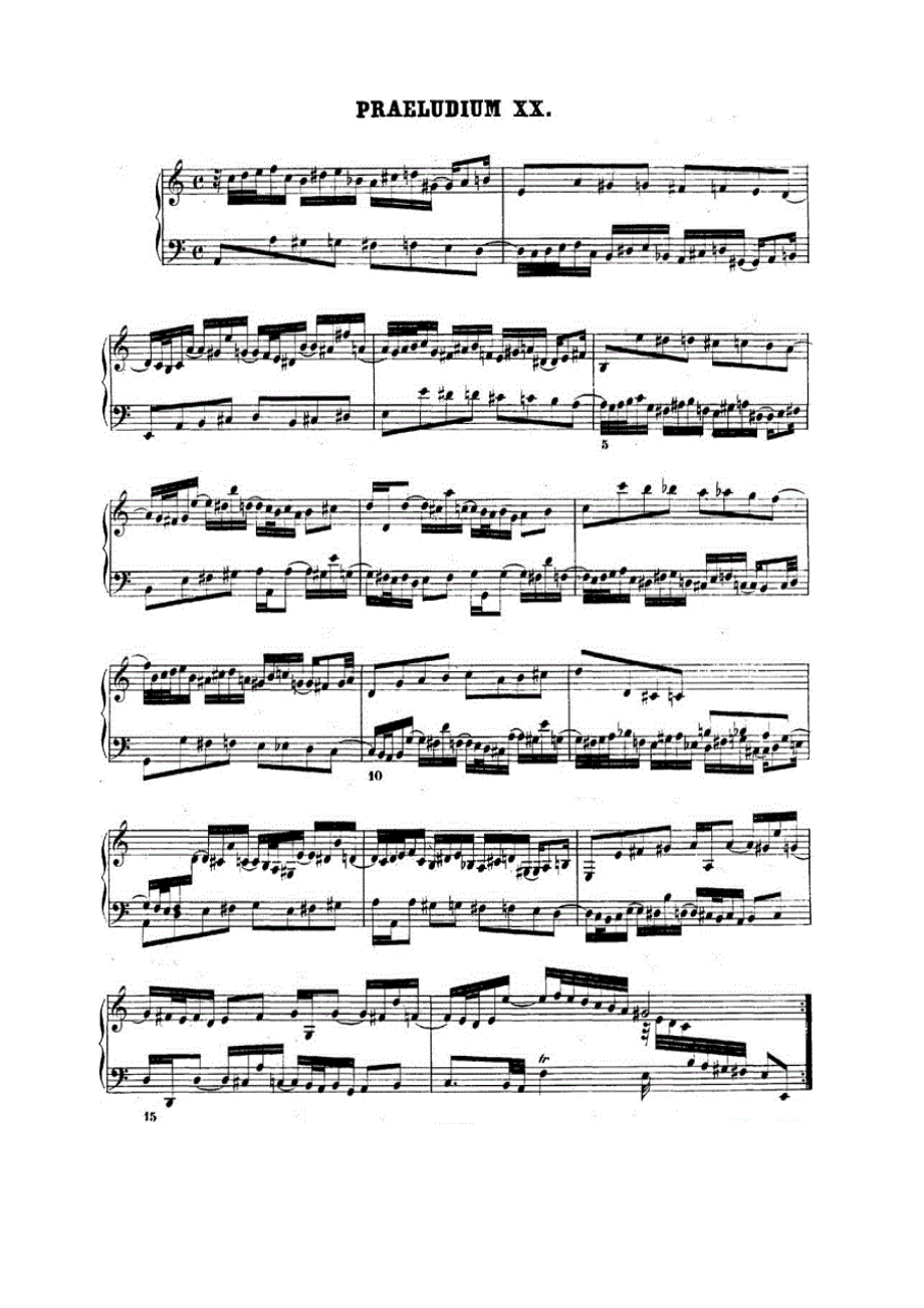 巴赫《平均律钢琴曲集·第二卷》之前奏曲（NO.20） 钢琴谱.docx_第1页