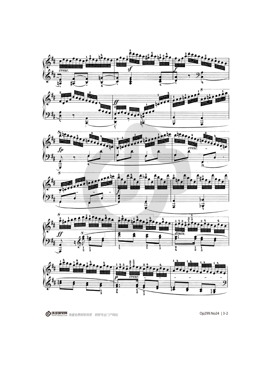 车尔尼《快速练习曲 Op.299》——No.24 钢琴谱.docx_第2页