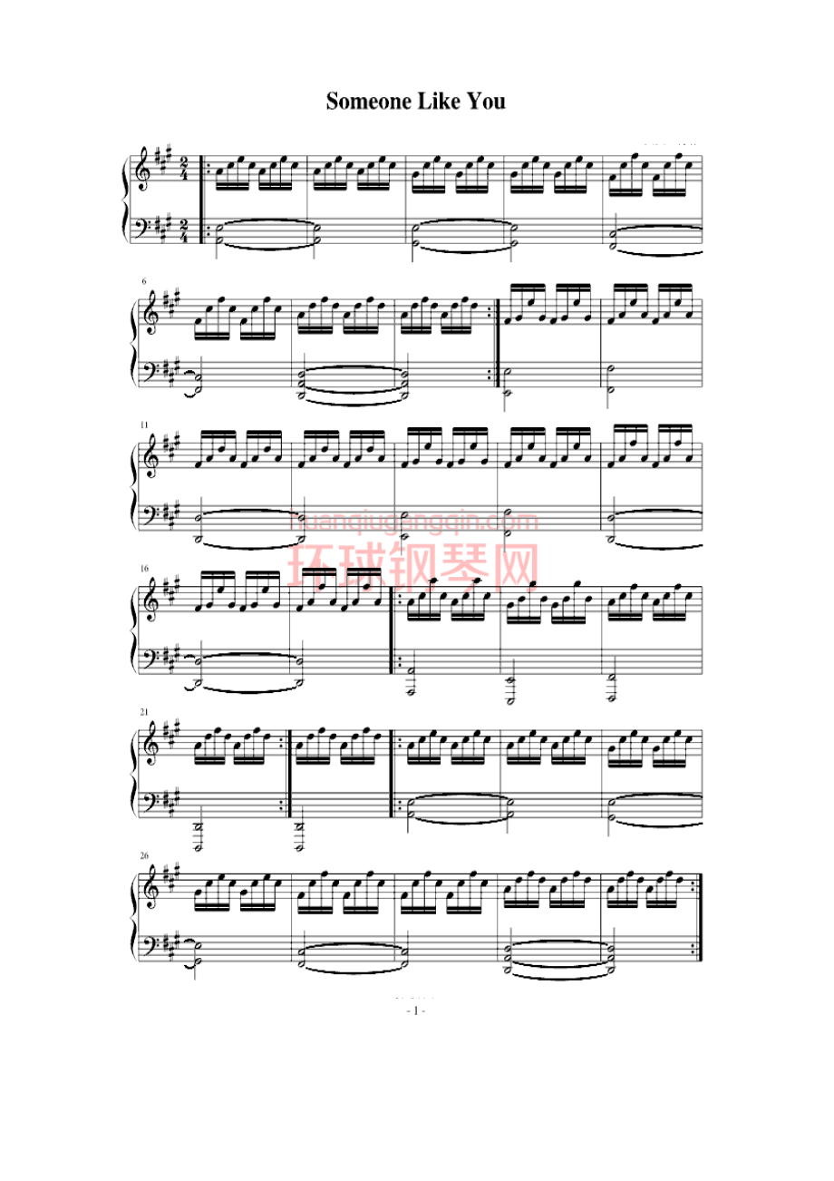DNF（地下城与勇士登陆音乐） 钢琴谱.docx_第1页