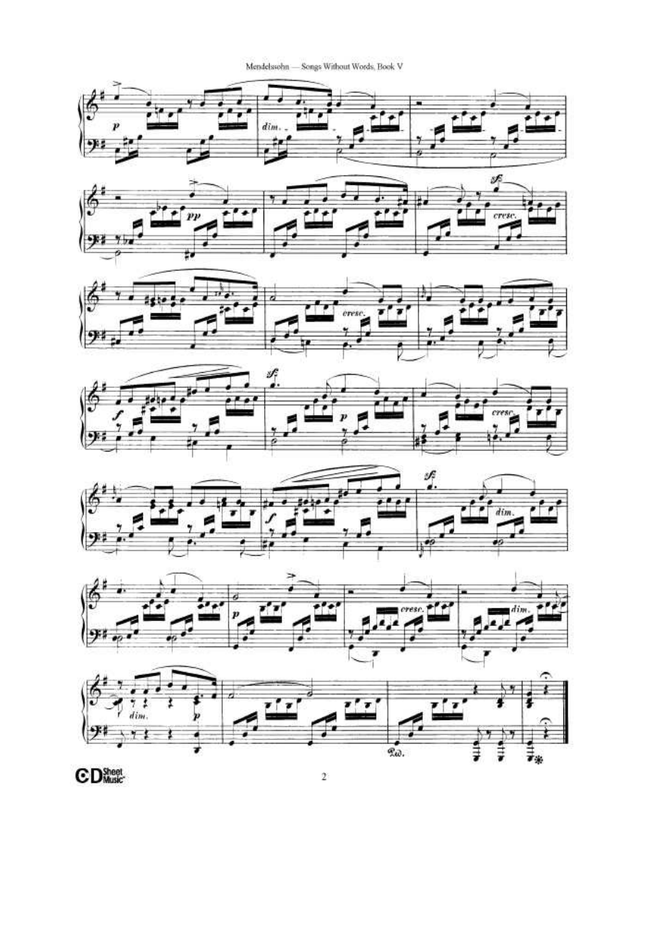 无词歌(Op.62 No.1) 钢琴谱.docx_第2页