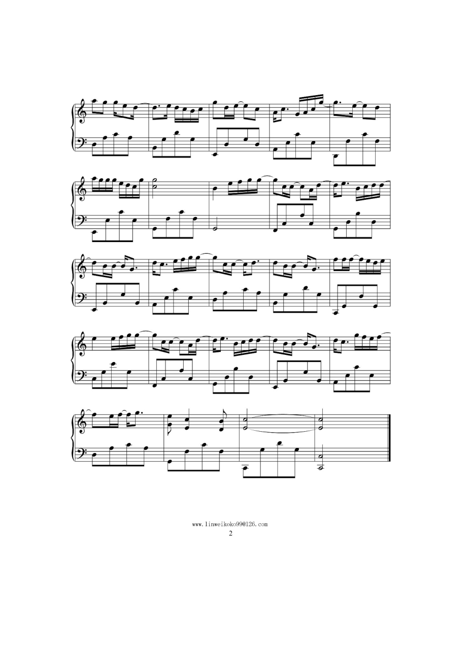 夏天的风（C调简易版） 钢琴谱.docx_第2页