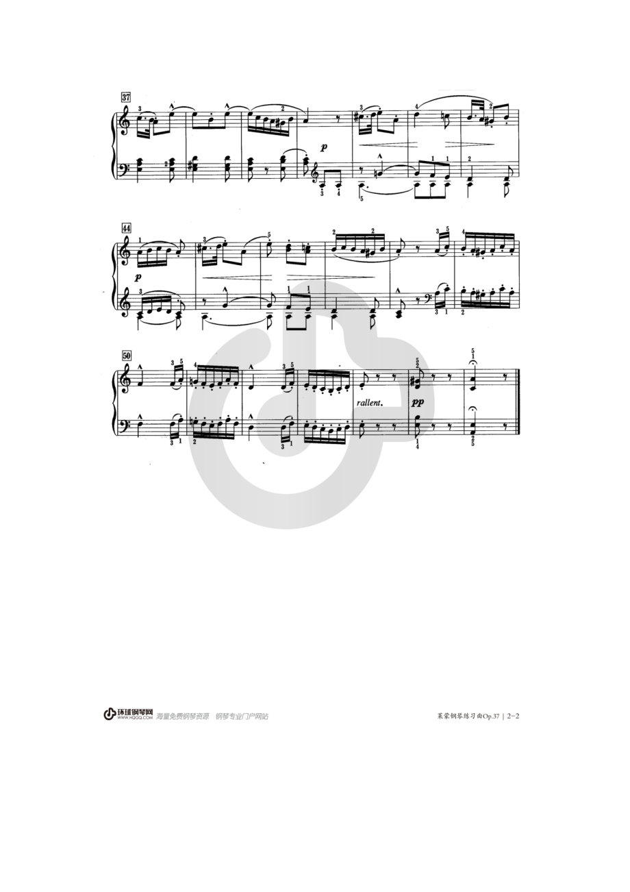 No.38——莱蒙钢琴练习曲Op.37 钢琴谱.docx_第2页