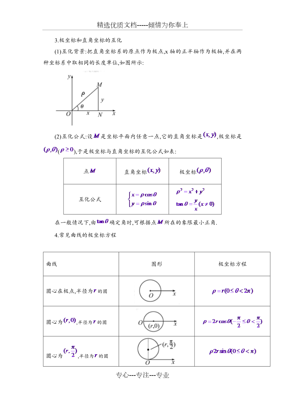 极坐标与参数方程知识点总结大全.doc_第2页