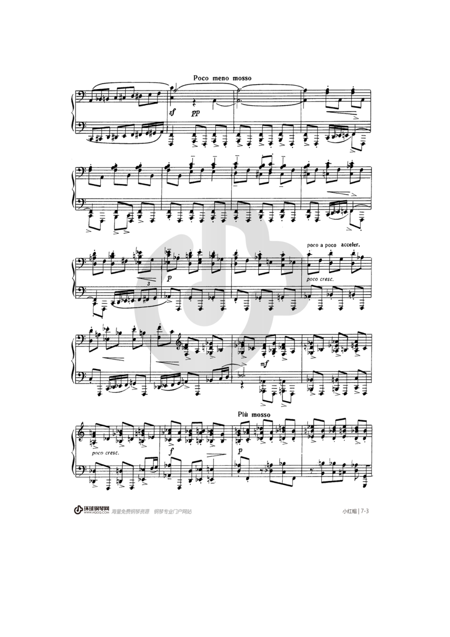 小红帽（选自《音画练习曲Op39》） 钢琴谱.docx_第3页