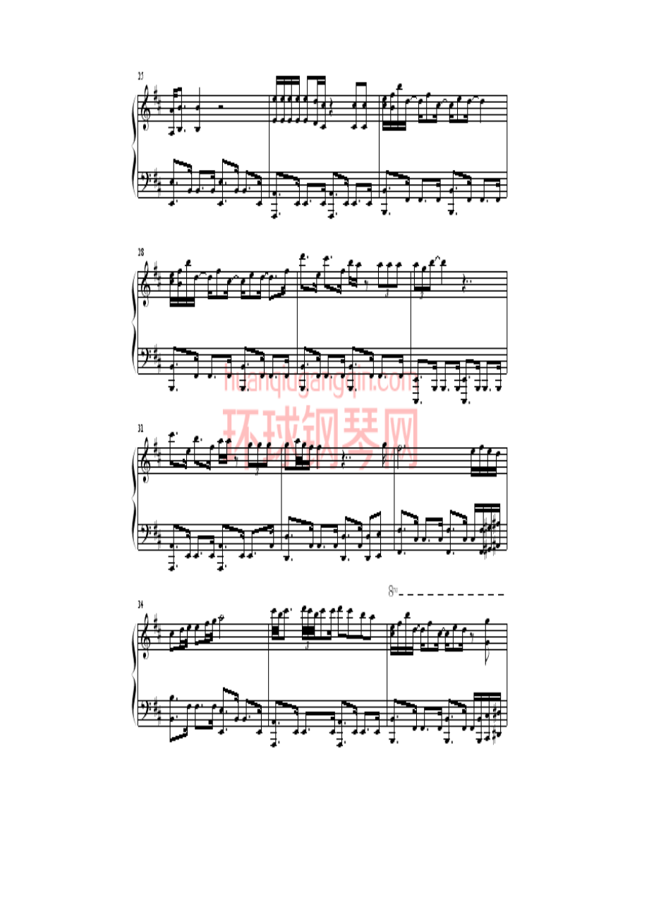 卡萨布兰卡（电影《《卡萨布兰卡》主题曲） 钢琴谱.docx_第3页