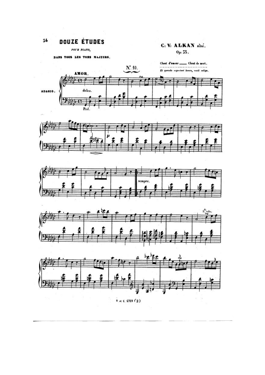 首大调练习曲 12 Etudes in All Major Keys Op.35 钢琴谱_1.docx_第1页