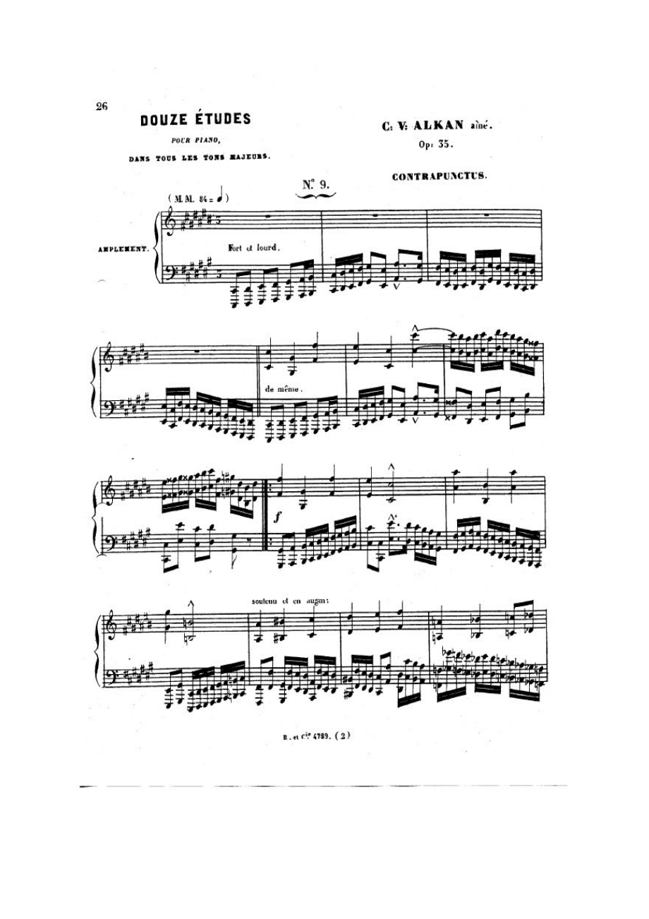 首大调练习曲 12 Etudes in All Major Keys Op.35 钢琴谱_11.docx_第1页