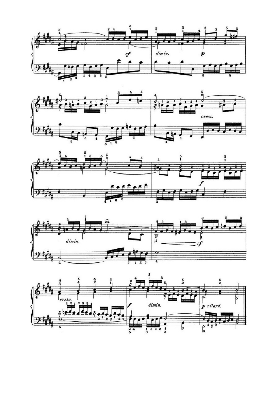 巴赫《平均律钢琴曲集·第一卷》之前奏曲（NO.23） 钢琴谱.docx_第2页
