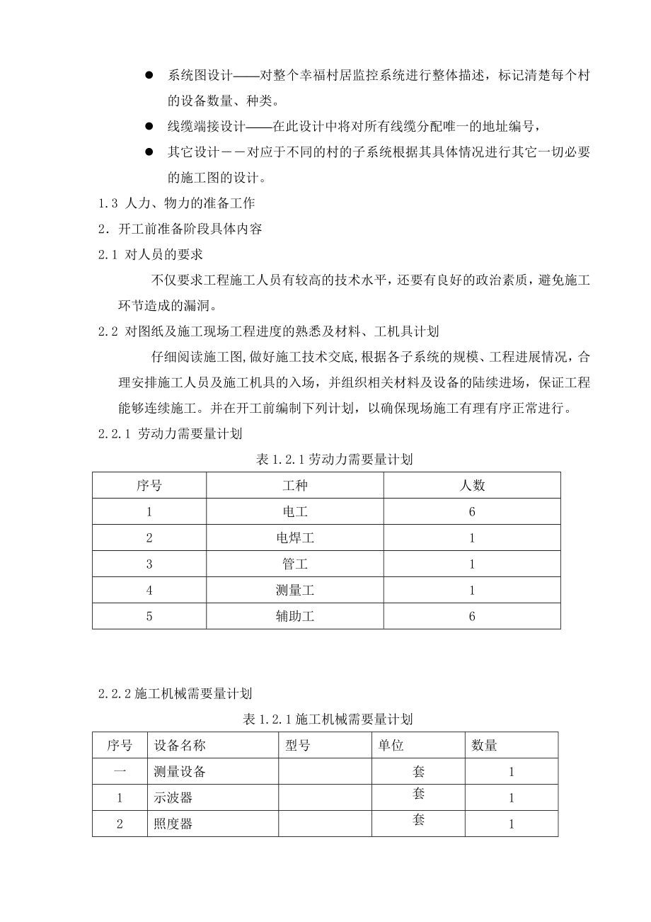 红旗镇技防村居监控设备等采购工程施工组织方案.doc_第2页