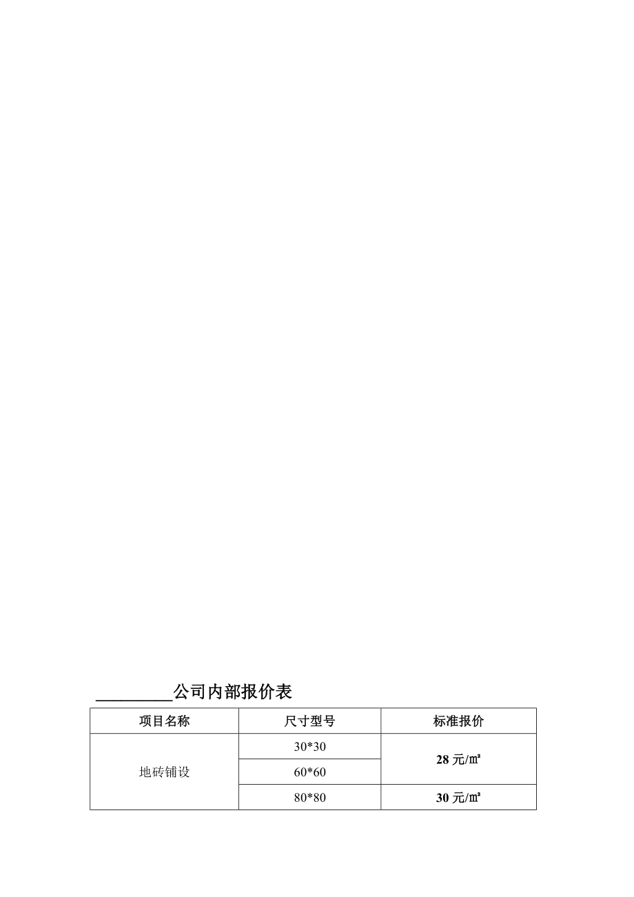 [精品]必看的装修报价表.doc_第1页