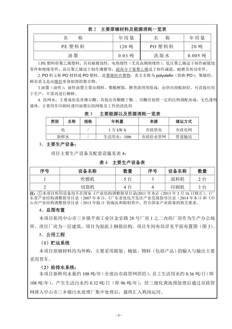 环境影响评价报告公示：中山金泉包装材料新建建设地点广东省三乡镇平南工业环评报告.doc_第3页