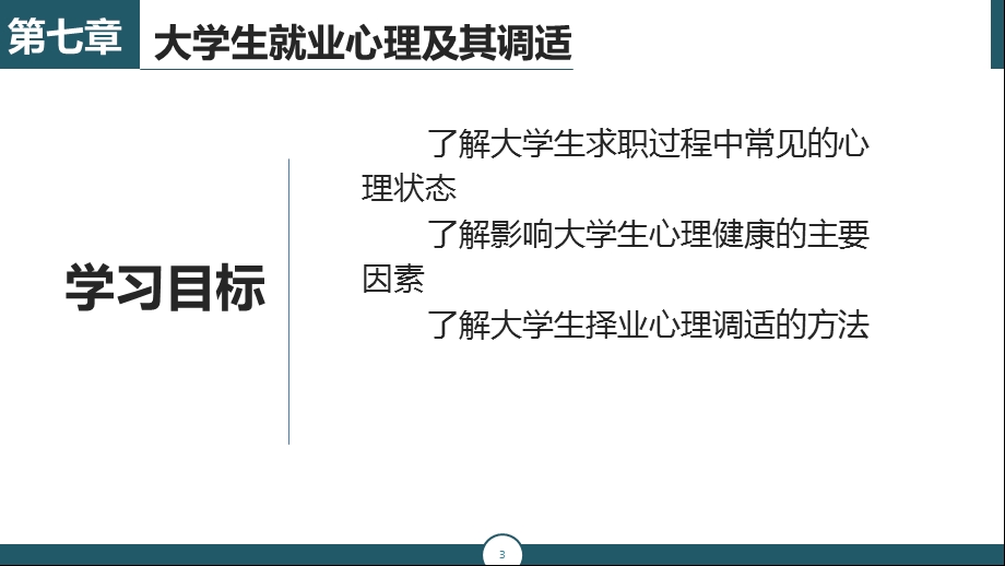 大学生职业生涯规划与就业指导(本科)ppt课件第七章-大学生就业心理及其调适.ppt_第3页