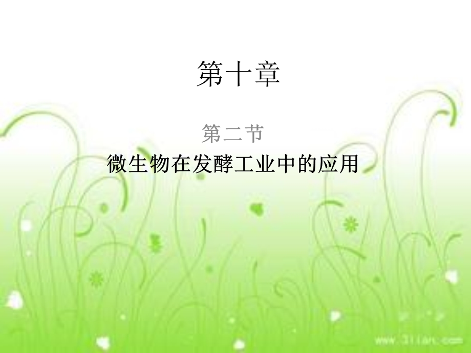 微生物在发酵工业中的应用讲解课件.ppt_第1页