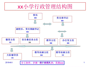 xx小学行政管理结构图模板课件.pptx