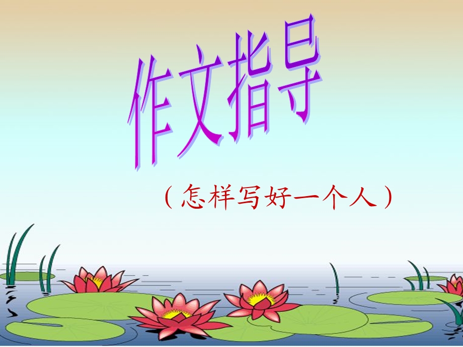 初中作文作文指导怎样写好一个人课件.ppt_第1页