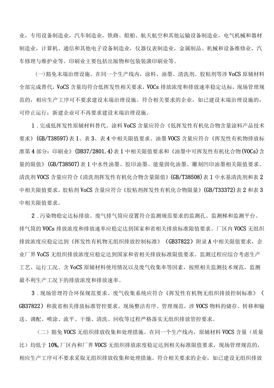 山东省生态环境厅关于印发低挥发性原辅材料替代企业豁免挥发性有机物末端治理实施细则(试行)的通知.docx_第2页