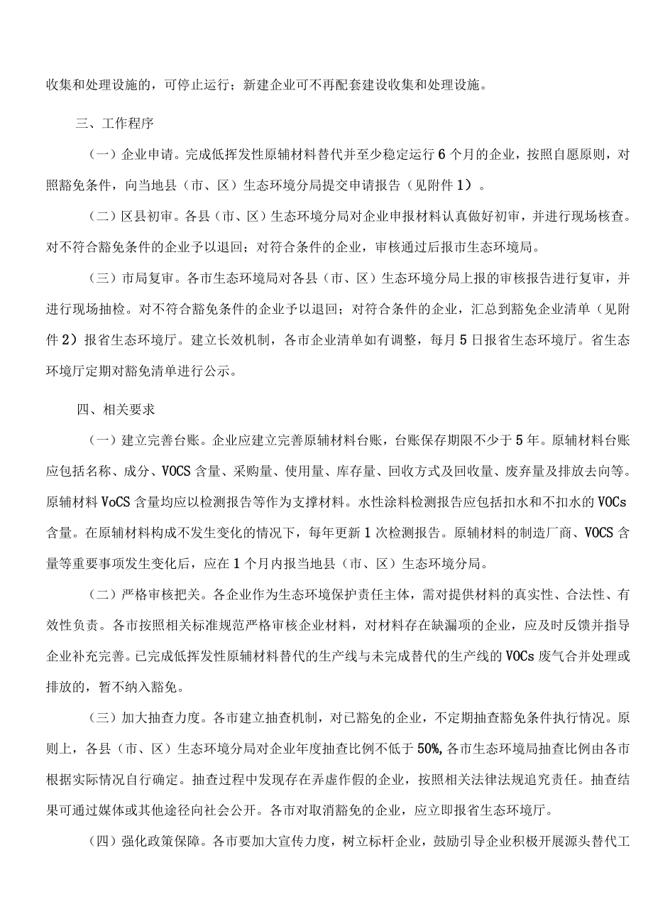 山东省生态环境厅关于印发低挥发性原辅材料替代企业豁免挥发性有机物末端治理实施细则(试行)的通知.docx_第3页