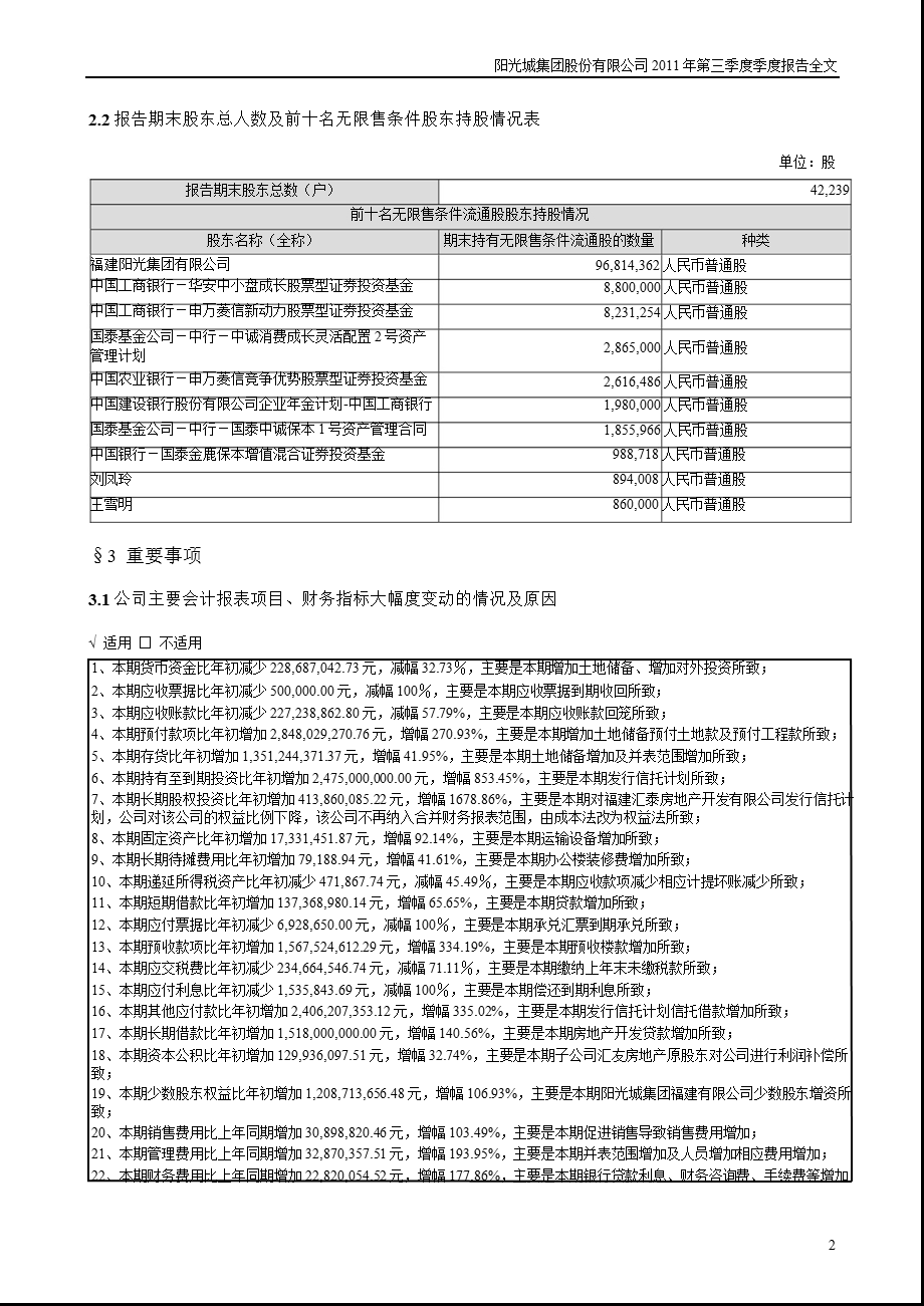 阳 光 城：第三季度报告全文.ppt_第2页