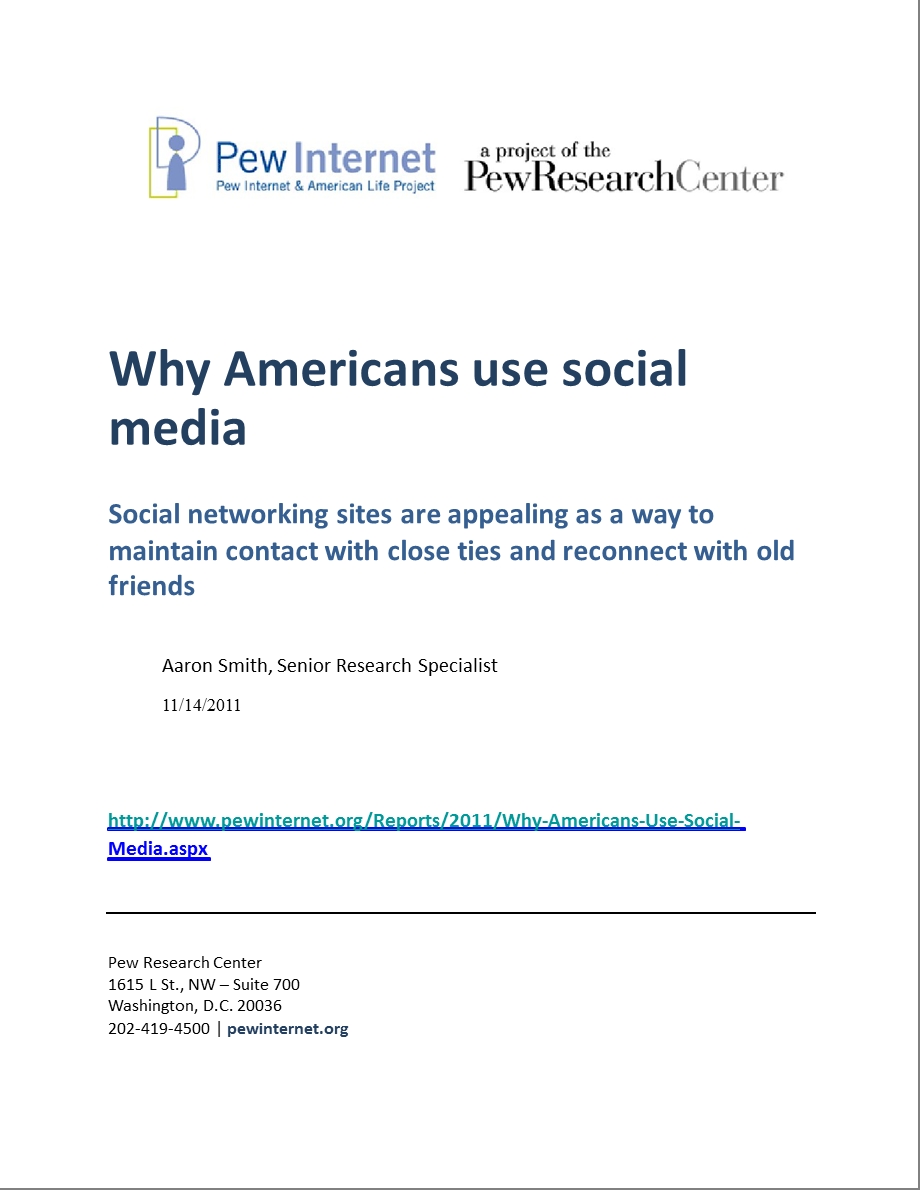 Why Americans Use Social Media.ppt_第1页