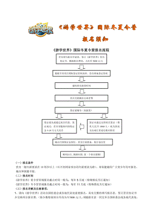 游学世界国际冬夏令营报名须知.doc