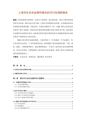 上海市国际生态农业循环模式的可行性调研报告03101.doc