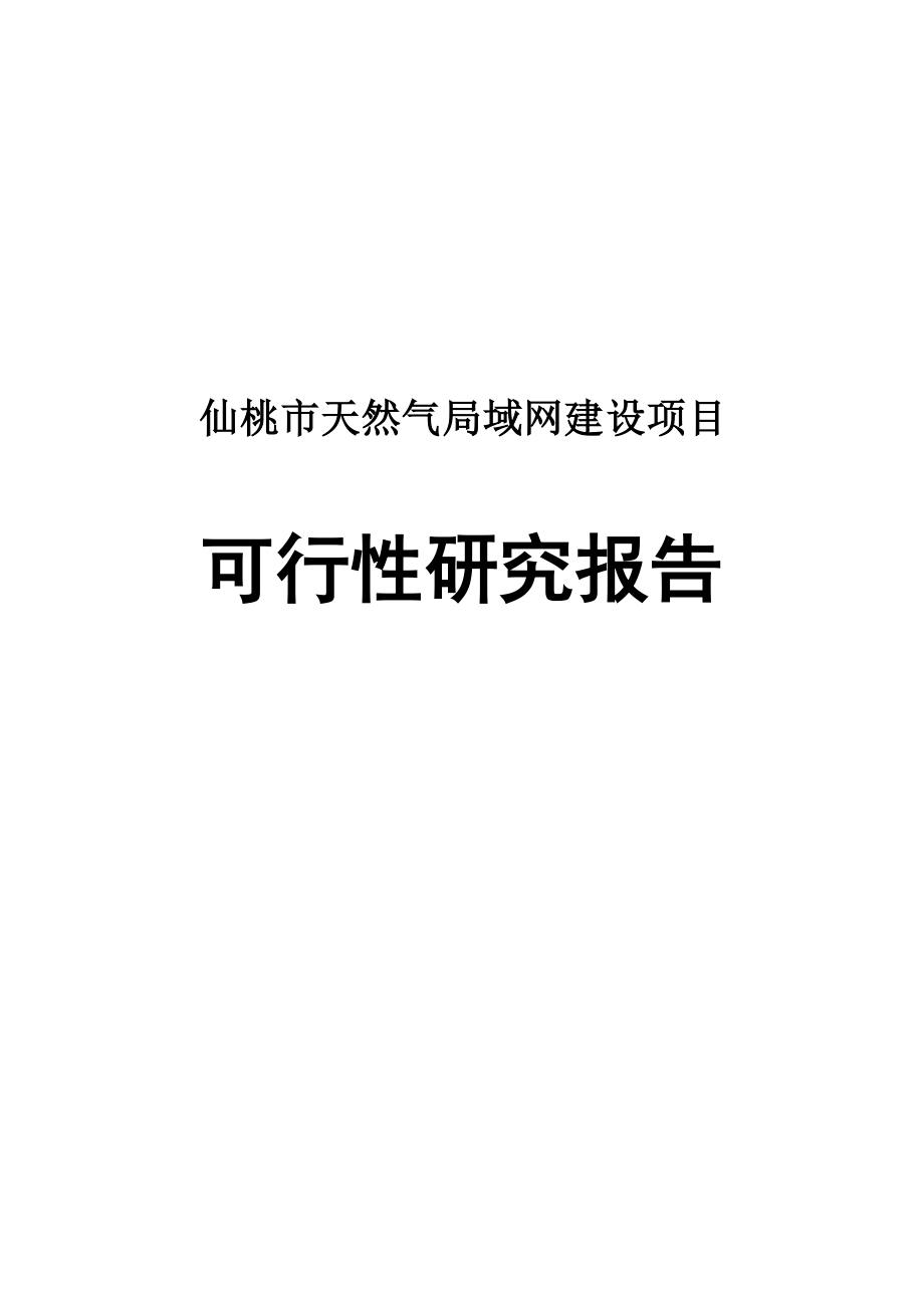 仙桃天然气局域网建设项目可行性研究报告.doc_第1页