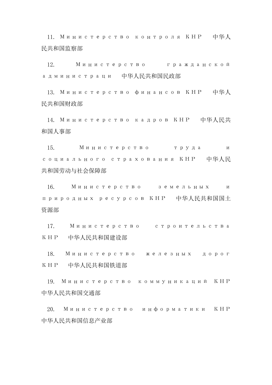 中国国务院各部委名称.docx_第2页