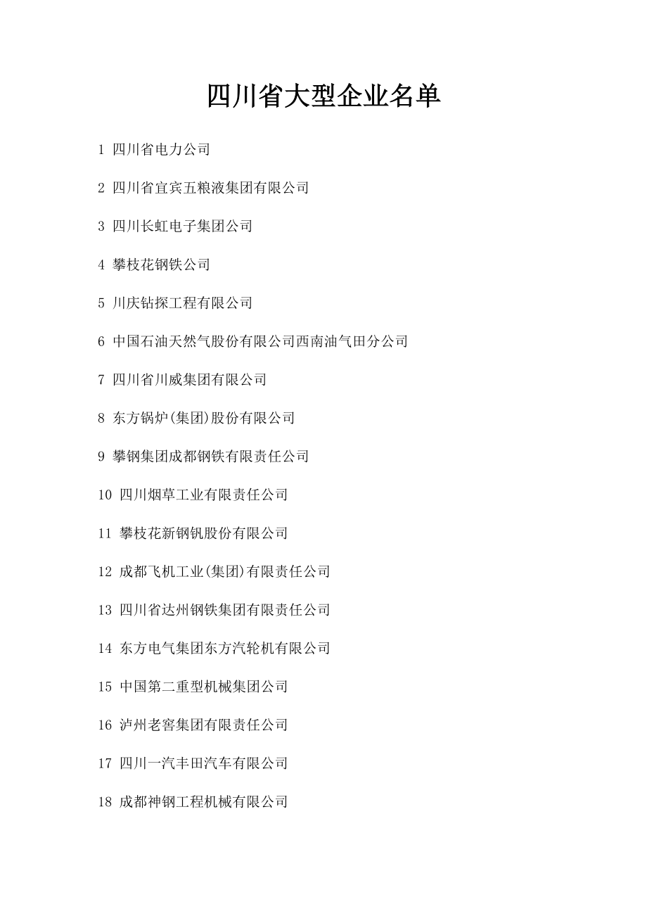 四川省大型企业名单.docx_第1页