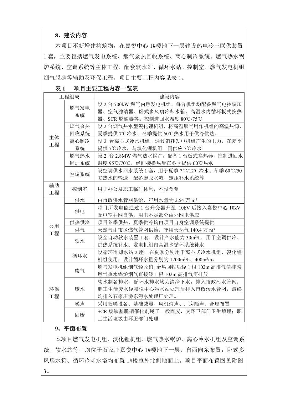 环境影响评价报告公示：石家庄嘉悦中心天然气分布式能源站项目环评报告.doc_第3页