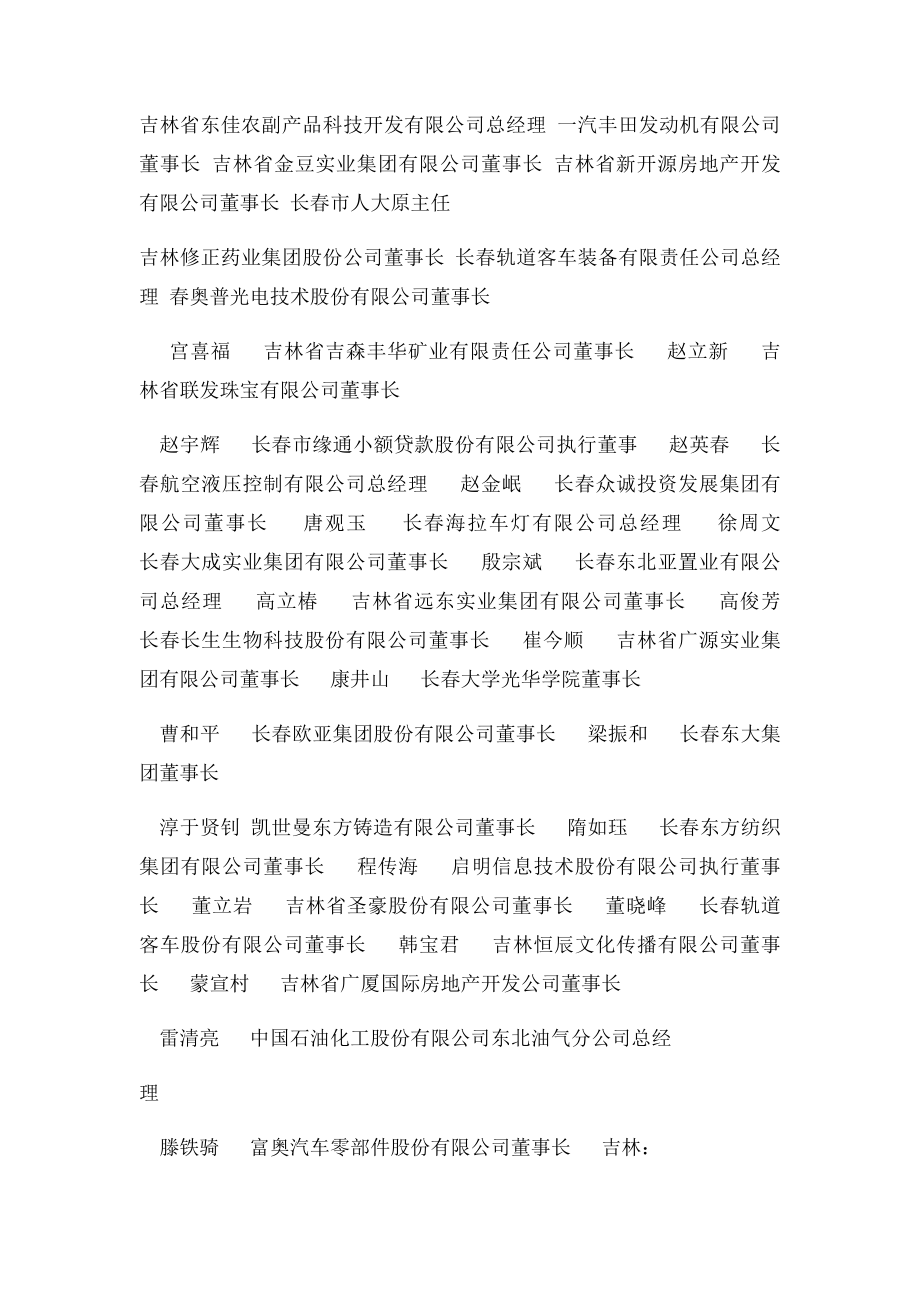吉林省企业联合会常务理事企业名单.docx_第3页