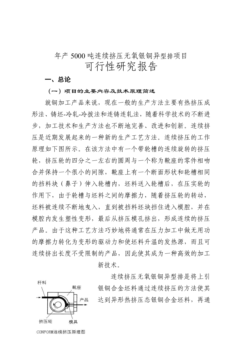 产5000吨连续挤压无氧银铜异型排可行性报告32355.doc_第2页