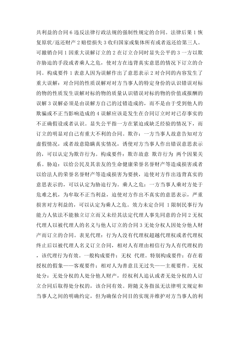 合同法重点笔记经典.docx_第3页