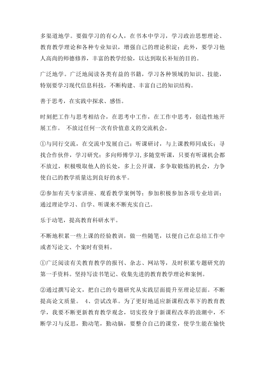 初中语文教师个人专业发展规划(2).docx_第3页