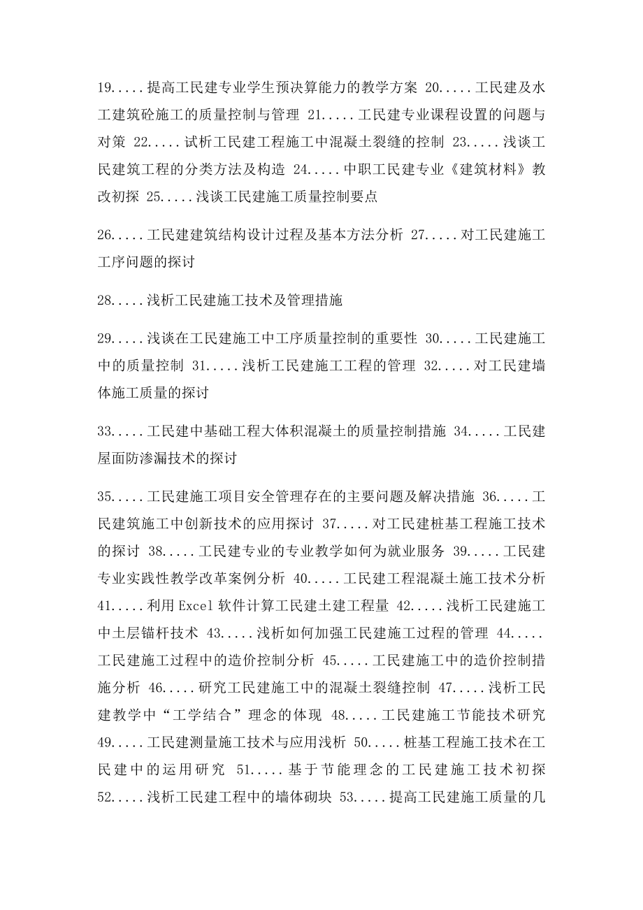 工民建工程师职称论文发表选题参考题目.docx_第2页