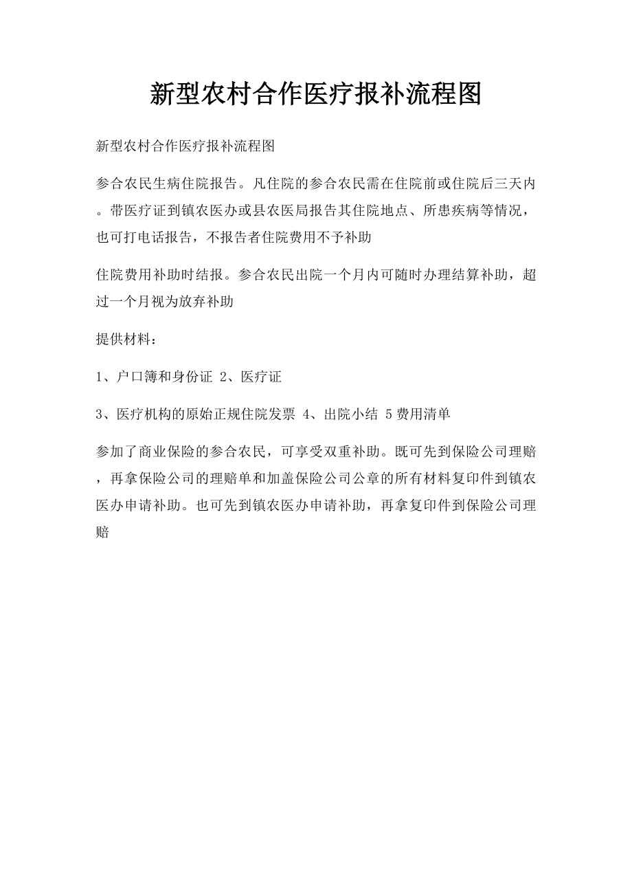 新型农村合作医疗报补流程图.docx_第1页