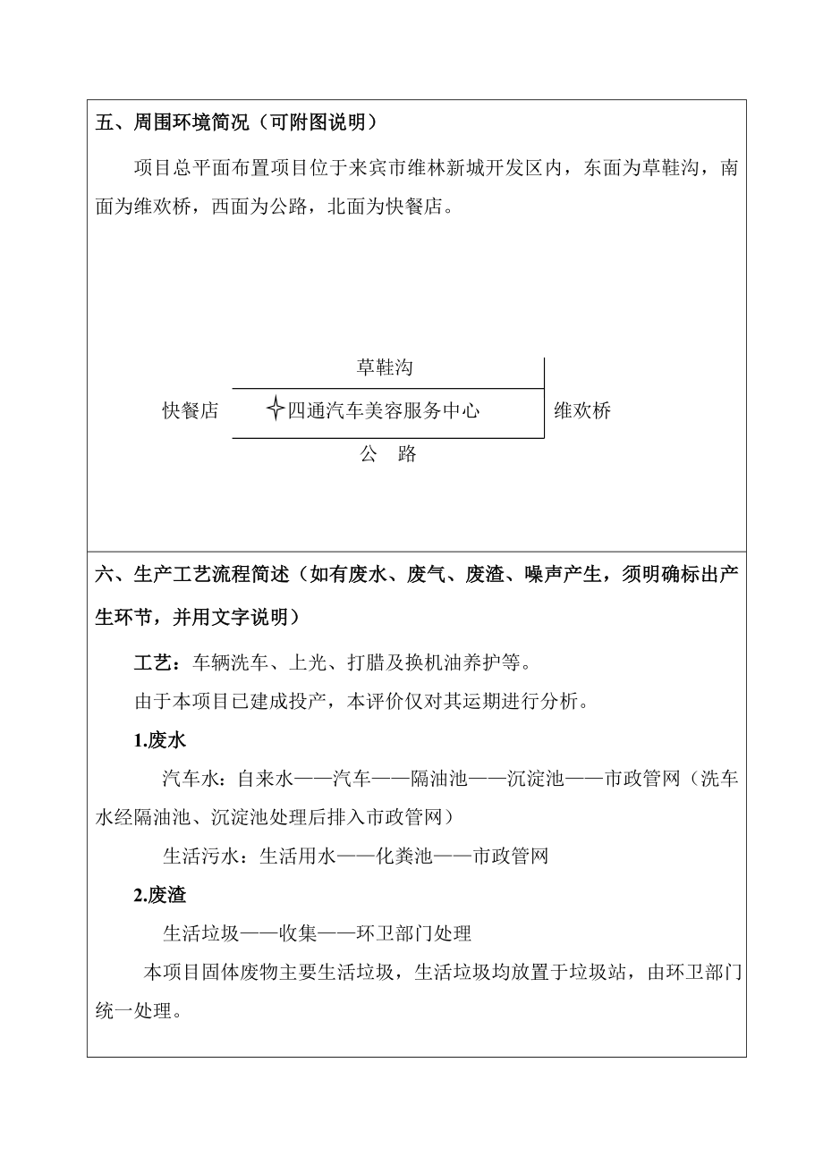 140330 来宾市四通洗车美容养护服务中心环境影响评价报告表全本公示.doc_第3页