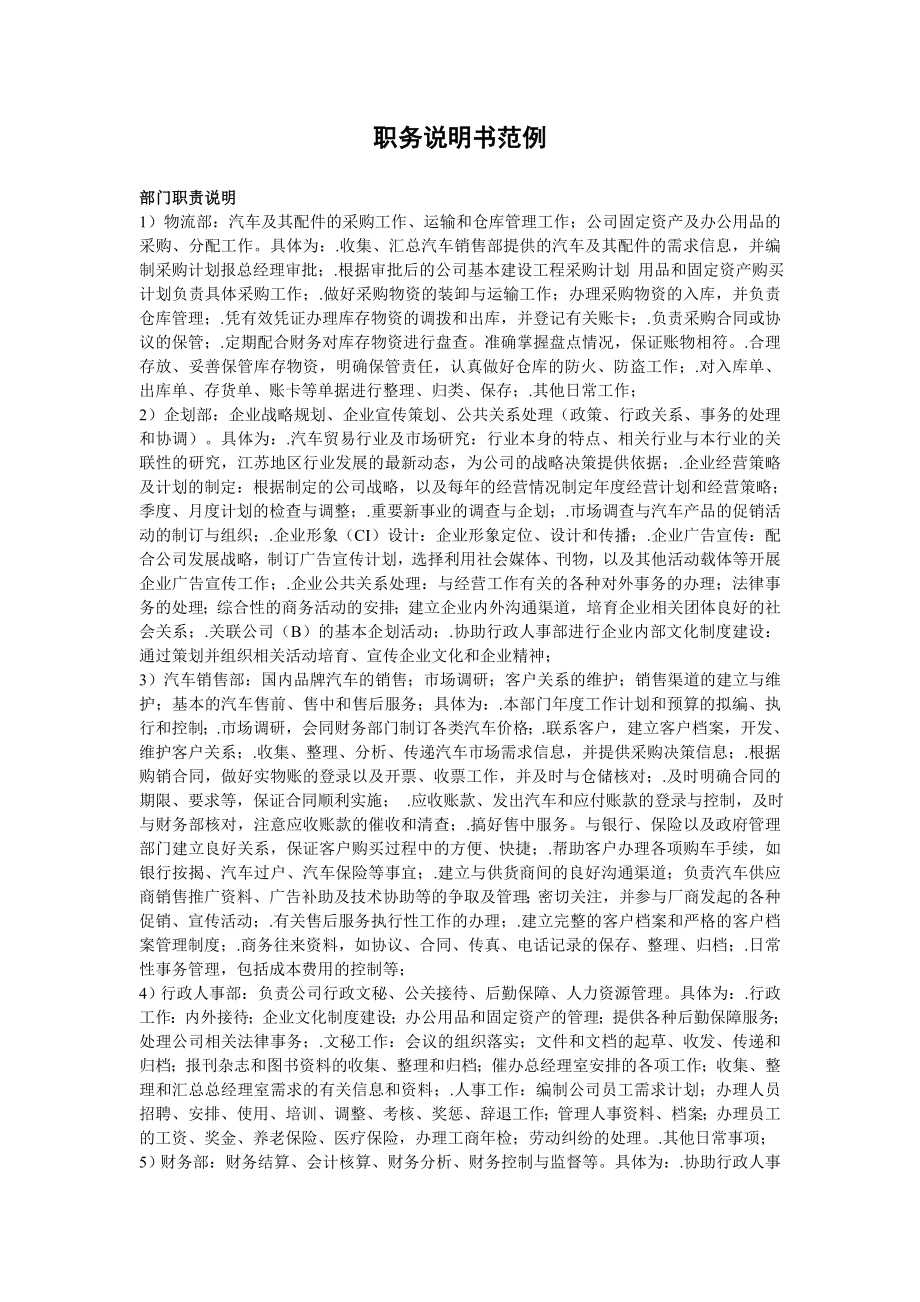 岗位职务说明书(公共).doc_第1页