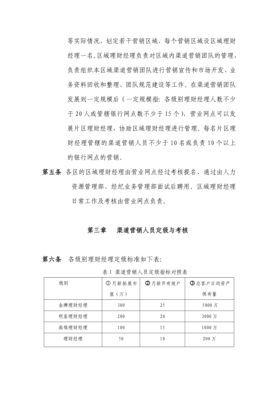 XX证券渠道营销人员绩效考核与薪酬福利管理办法.doc_第2页